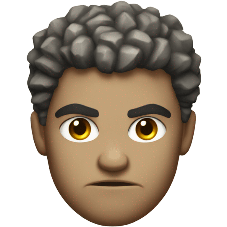 A Young angry greek God in Stone  emoji