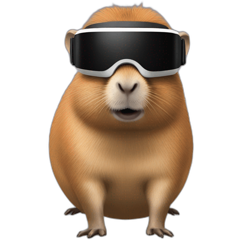 capybara in vr headset christmas emoji