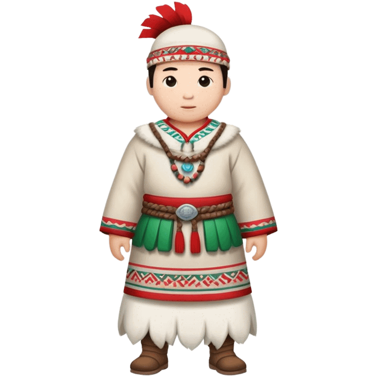 full scale standing  greenland citizen traditional outfit  emoji