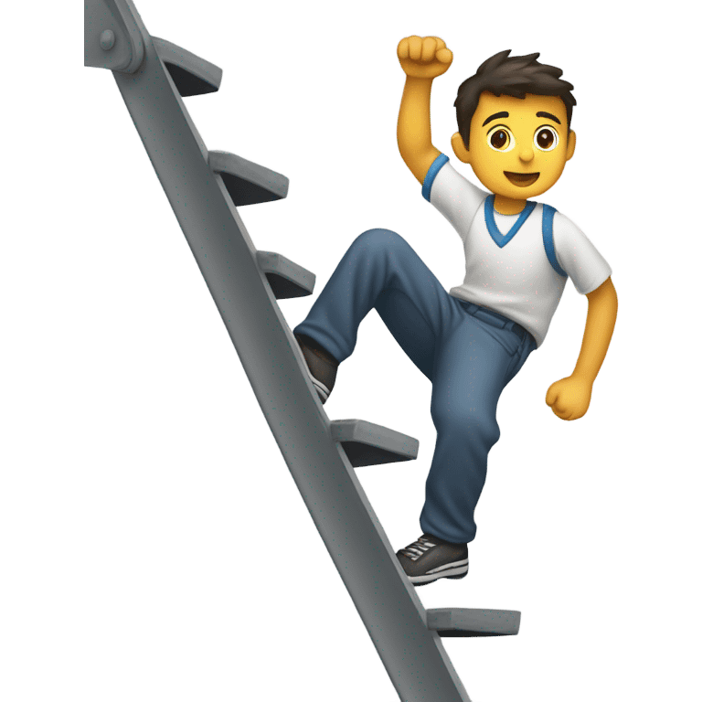 Using a step to climb emoji