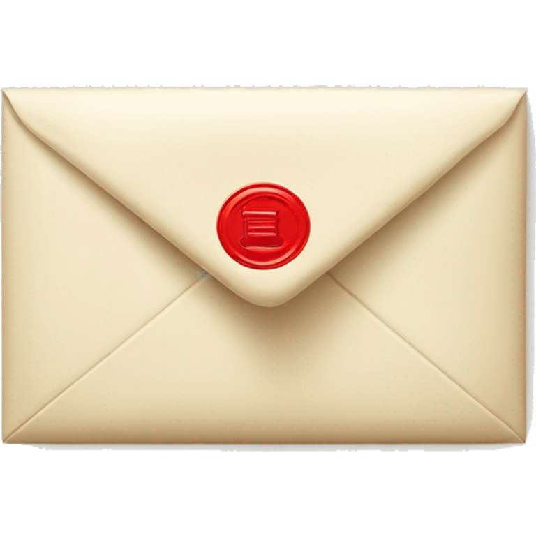 cream envelope with red postage stamp emoji