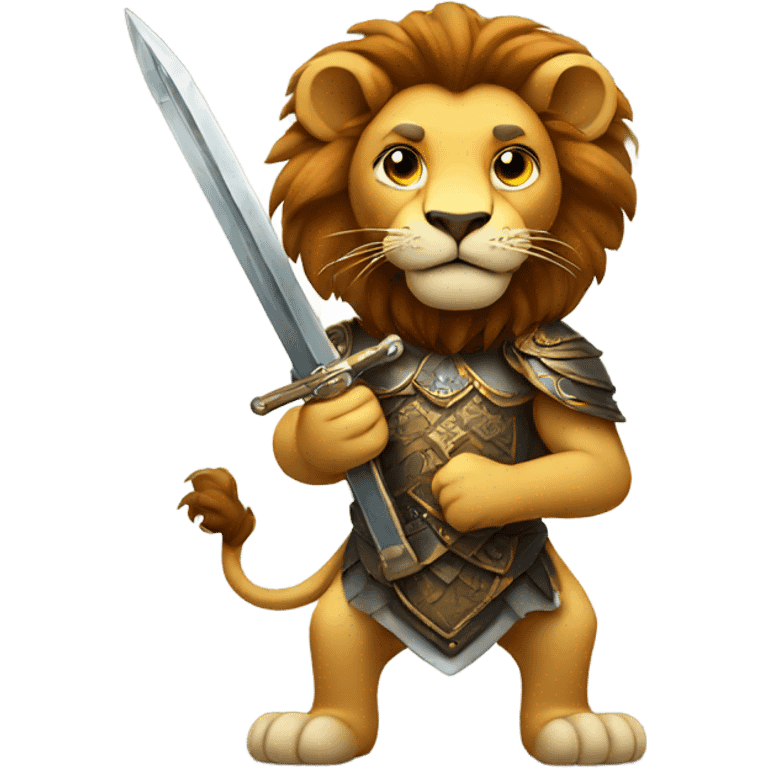 Lion with a sword  emoji