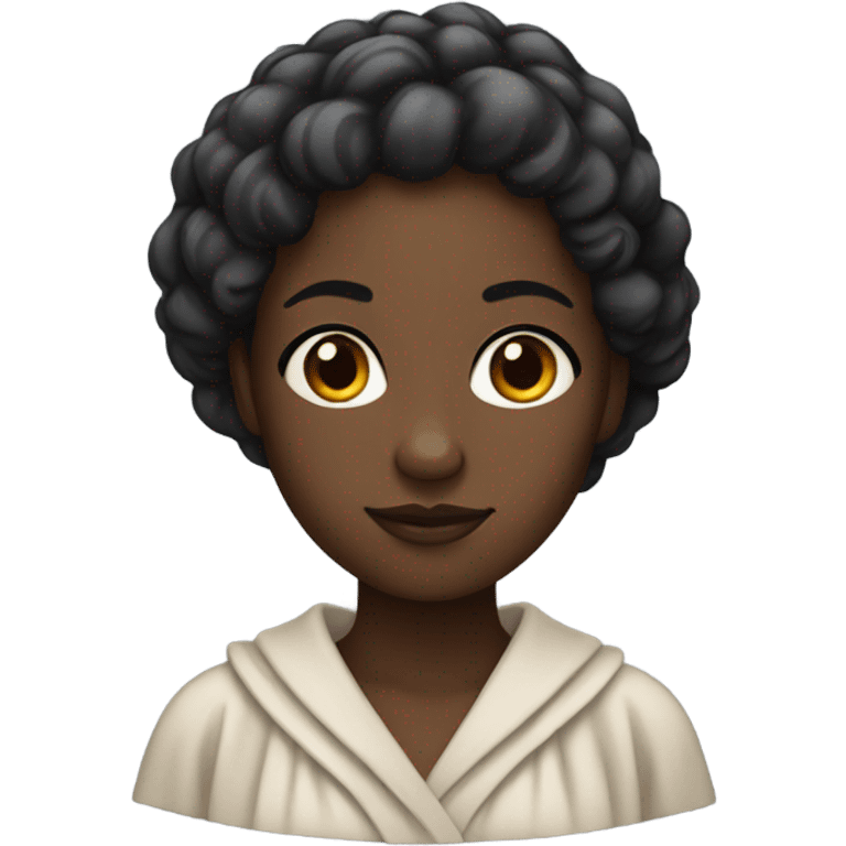 Black girl with a robe  emoji