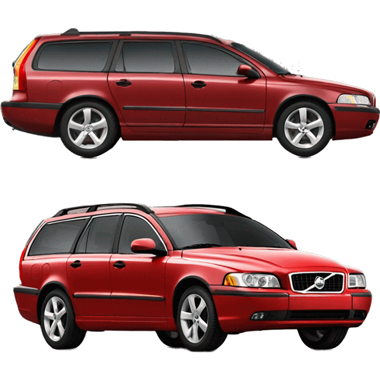 Red Volvo v70 emoji