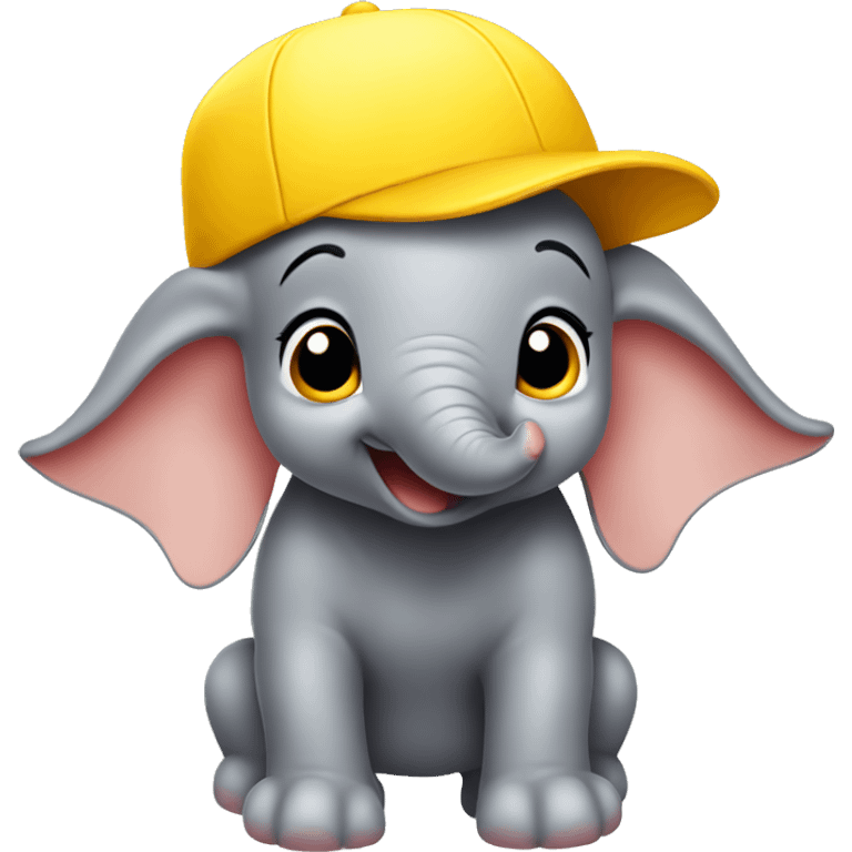 Dumbo with a Yellow cap emoji