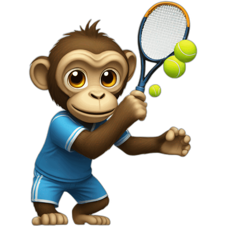 monkey playing tennis emoji