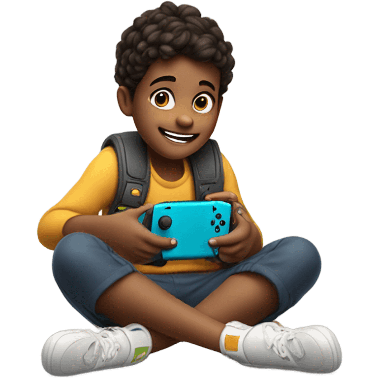 kid playing nintendo switch emoji