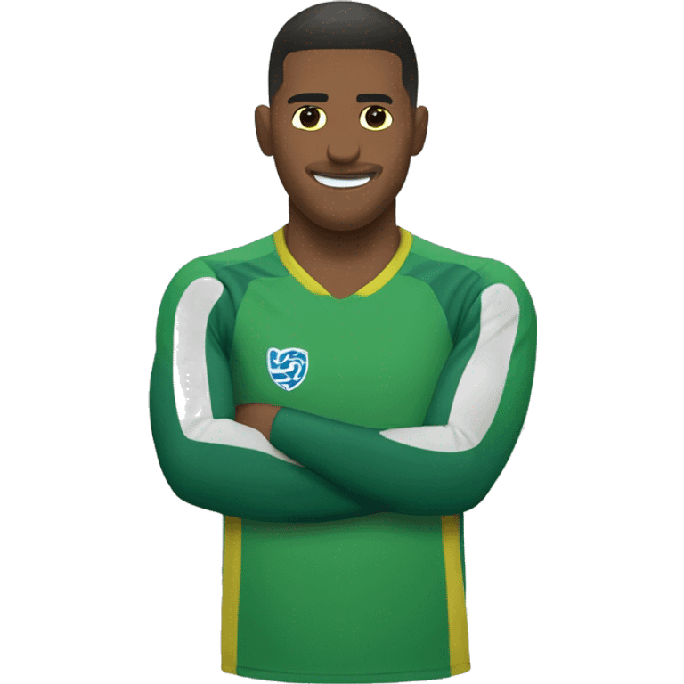 Goleiro de defendendo uma bola emoji