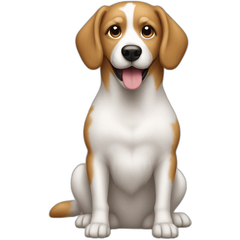 maltase dog at computer emoji