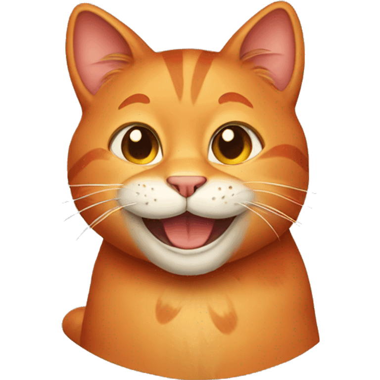 red cat smiling emoji