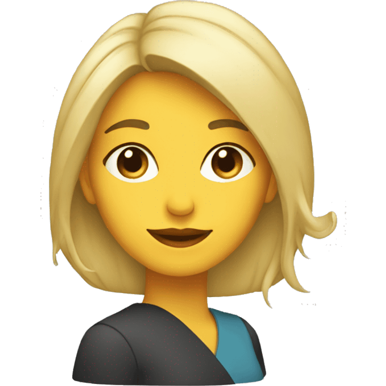 mujer de perfil viendo a la derecha emoji