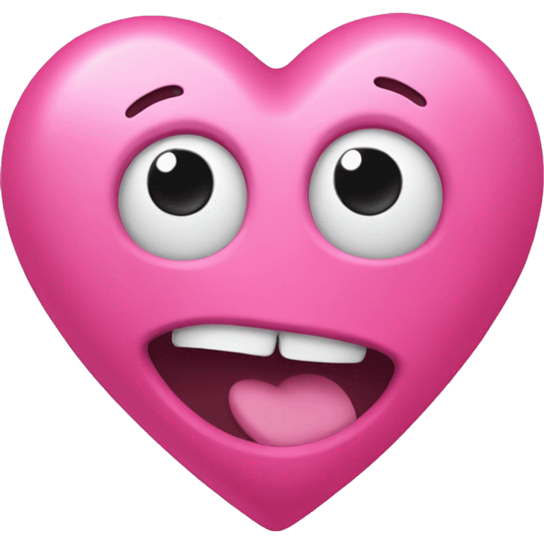 Tickle me pink heart emoji