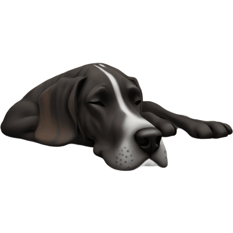 Brown and black striped Great Dane sleeping on a couch  emoji