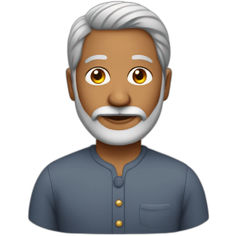 Indian man in his 50s with a grey beard emoji