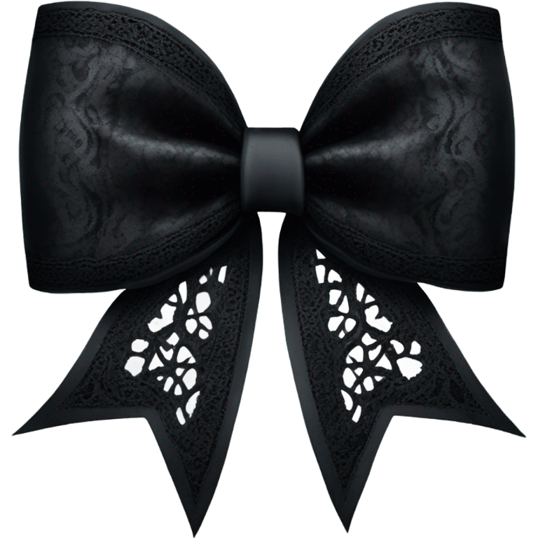 Goth bow emoji