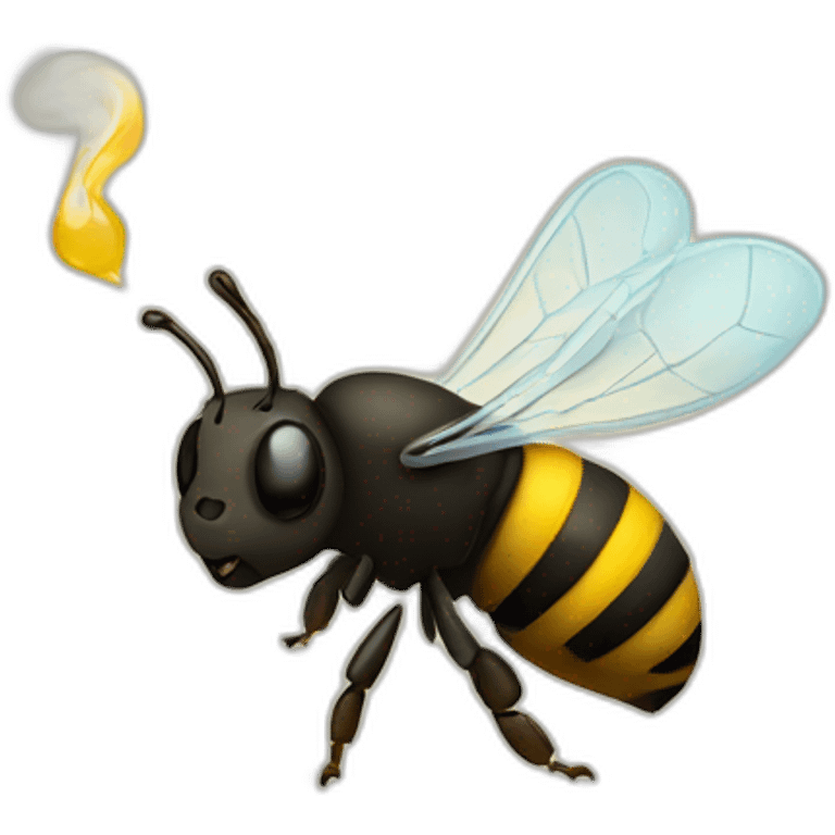 smoking bee emoji