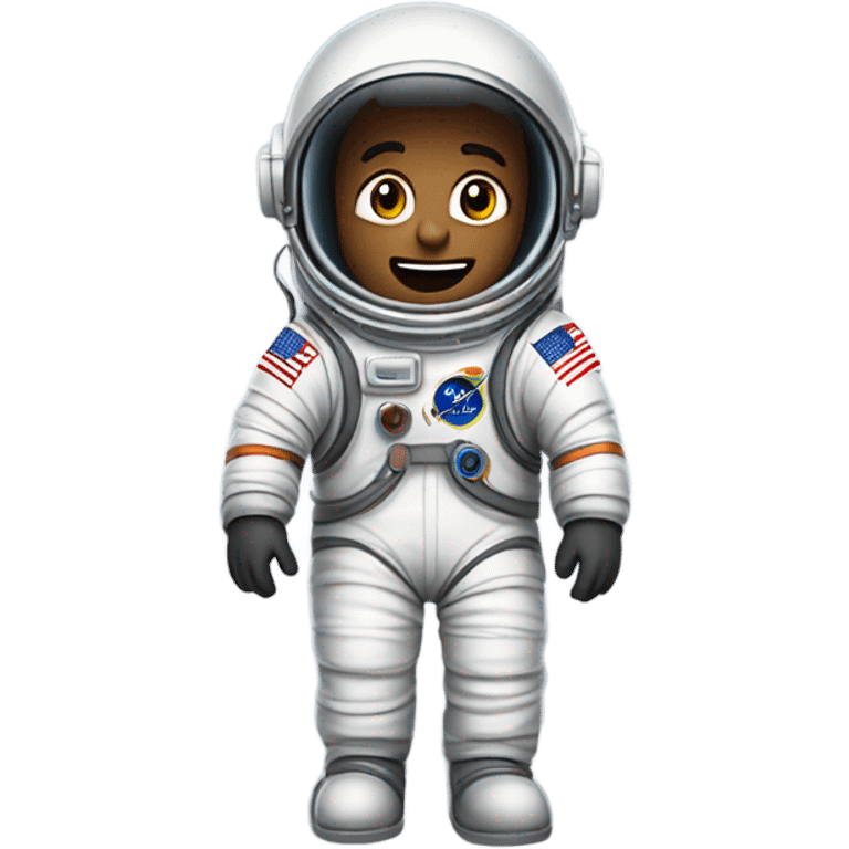 A astronaut with not wearing a helmet in space ￼ emoji