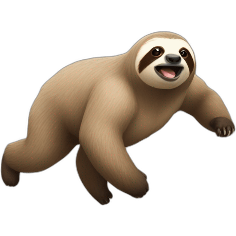 Running sloth emoji