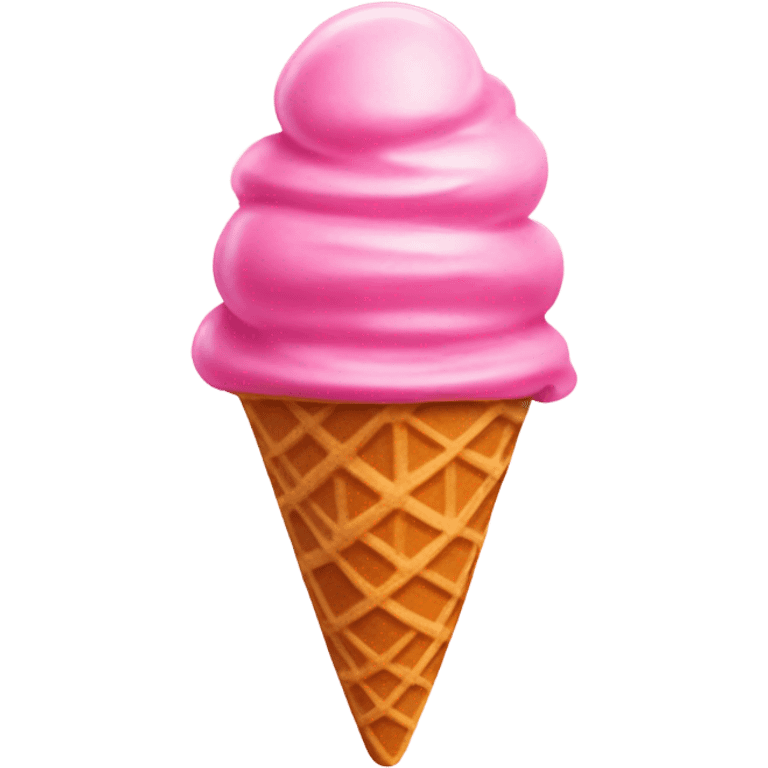 Pink ice cream  emoji