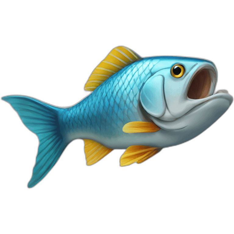 Fish eat emoji