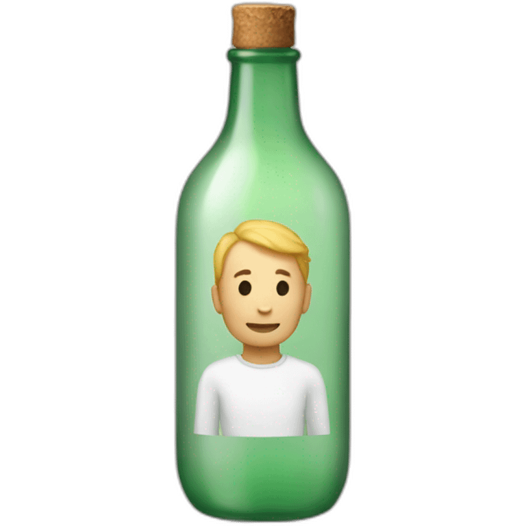 Bottle with a human emoji