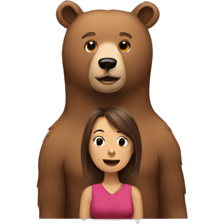 Bear with women  emoji