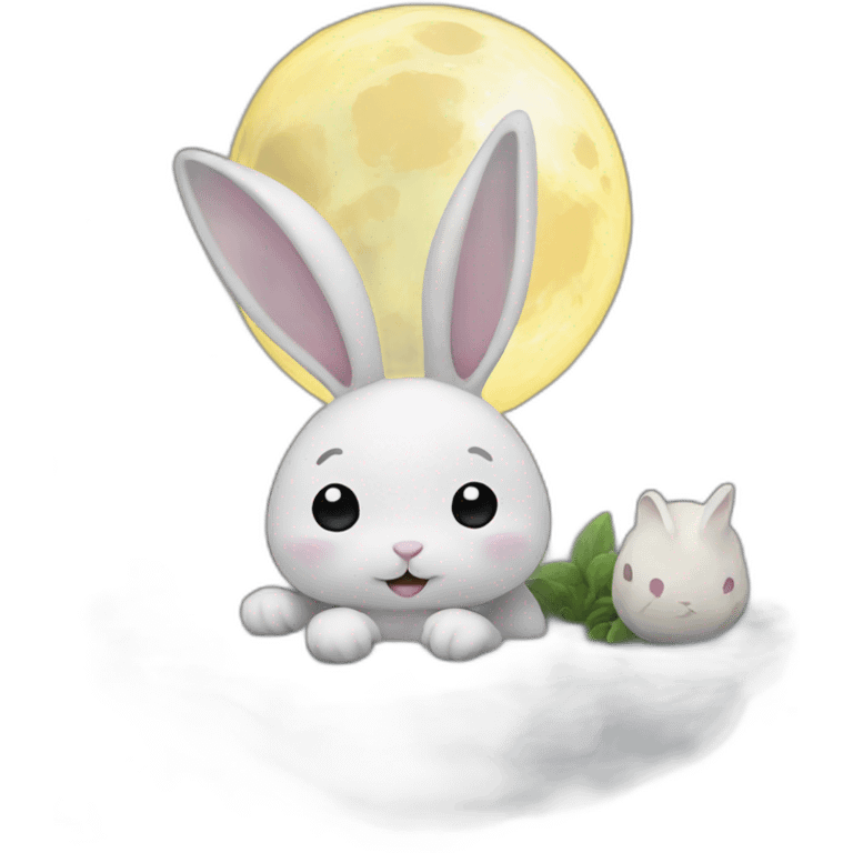 moon and rabbit emoji