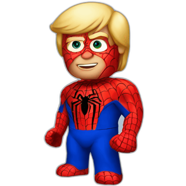 Trump as spiderman emoji