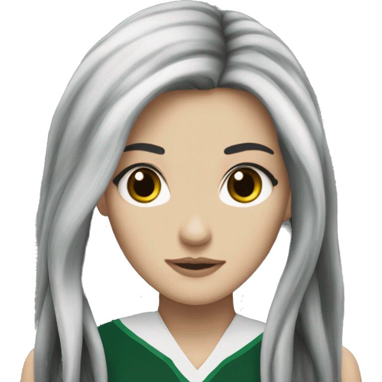 long black hair white girl slytherin  emoji