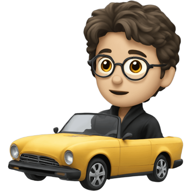 Harry Potter in a flying car  emoji