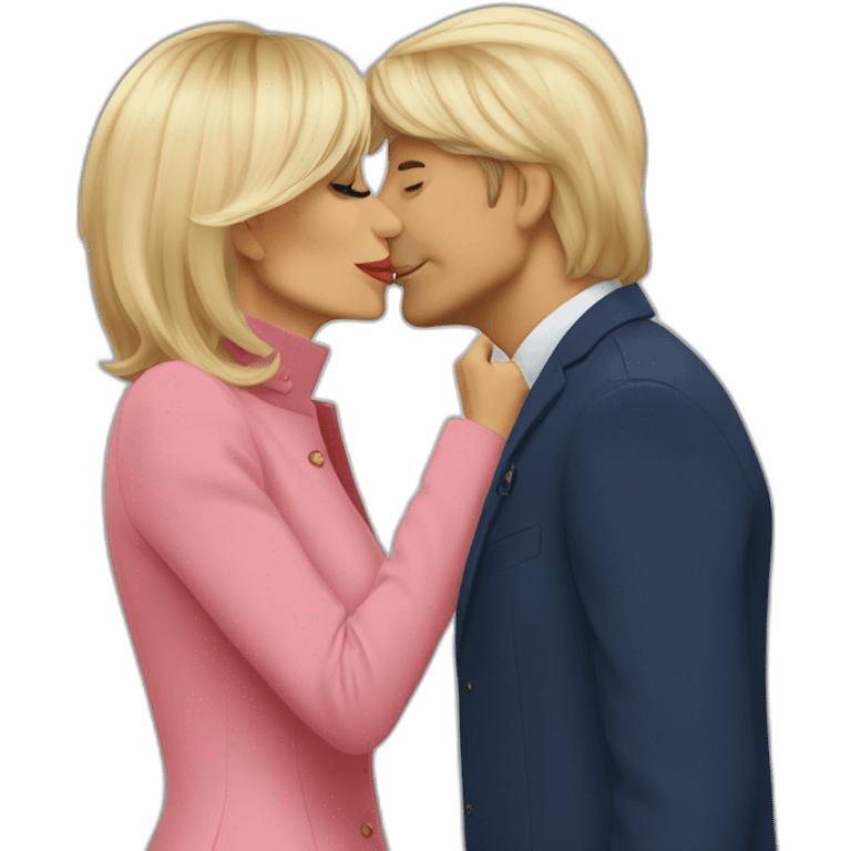 Brigitte Macron giving a kiss emoji