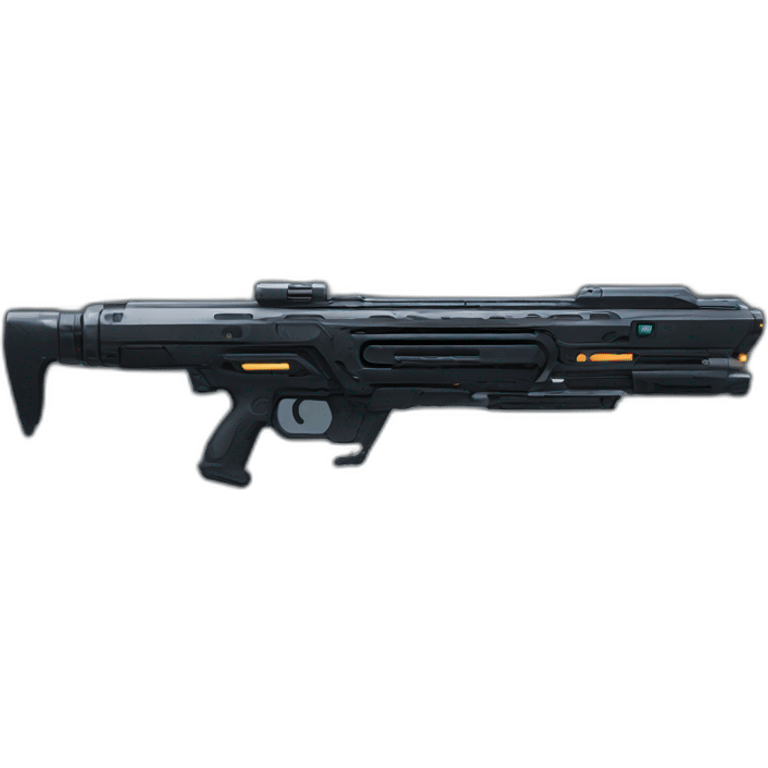 futuristic dark Particle Rifle emoji