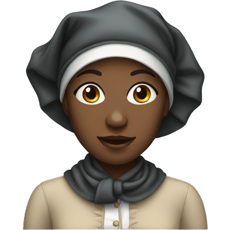 Black lady wearing bonnet  emoji