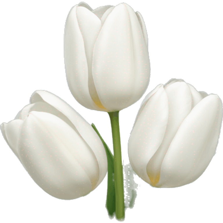 White tulips emoji