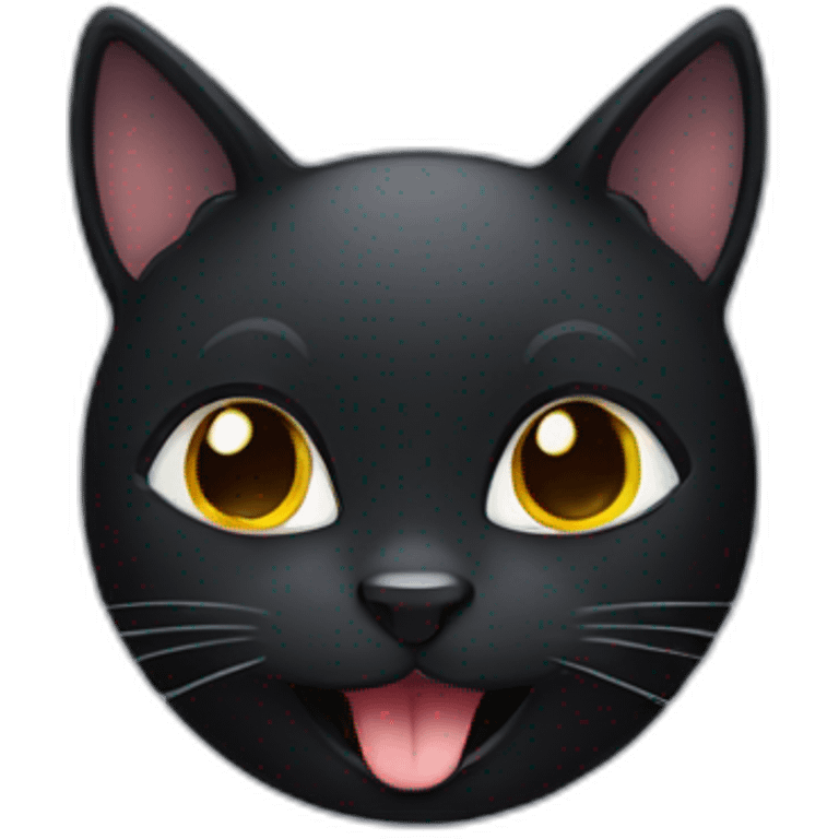 Black cat smile emoji