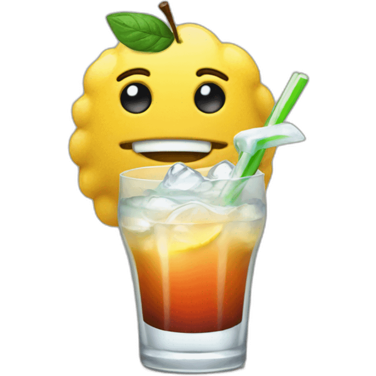 Ademo with coktail emoji