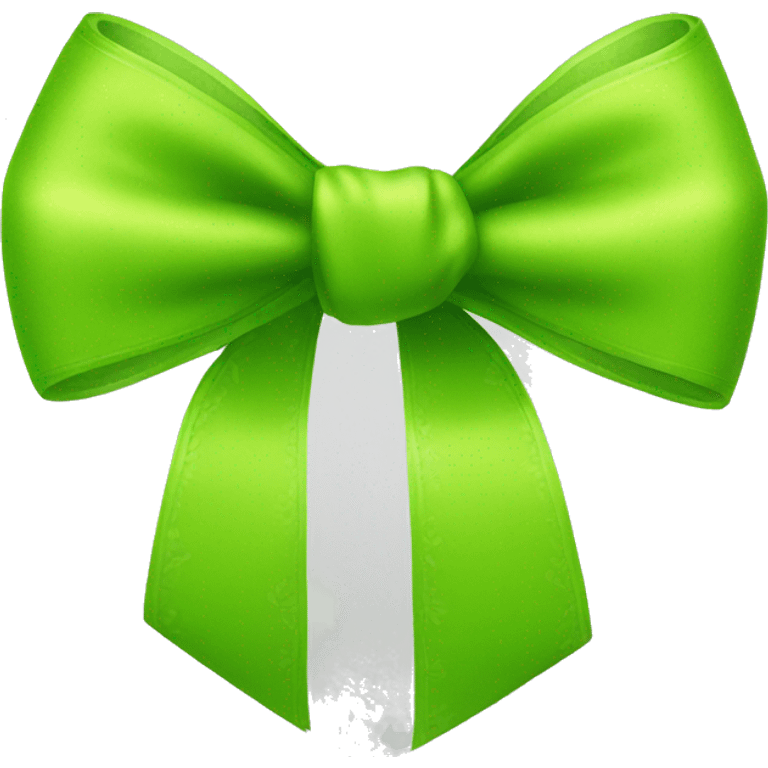 A lime green bow emoji