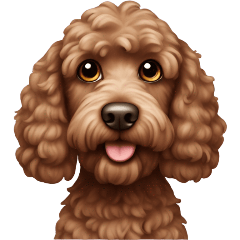 Brown cockapoo emoji