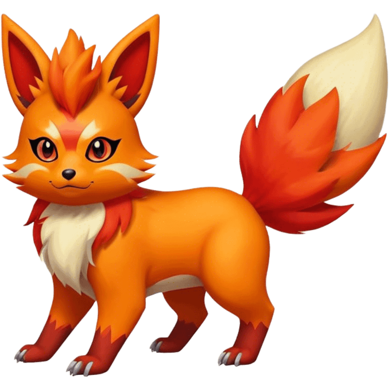 Quilava-Litten-Flareon-fantasy-animal-creature-hybrid full body emoji