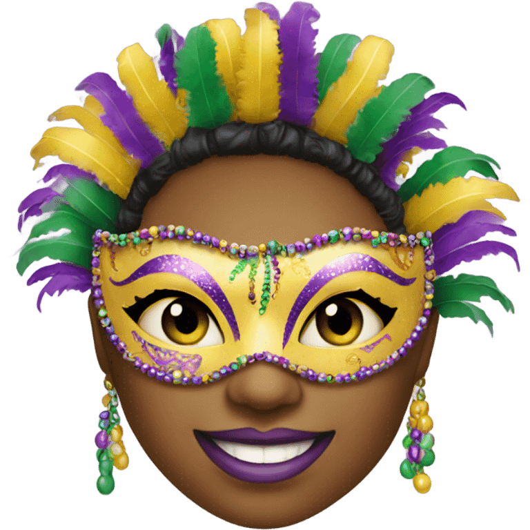 Girl at Mardi Gras emoji