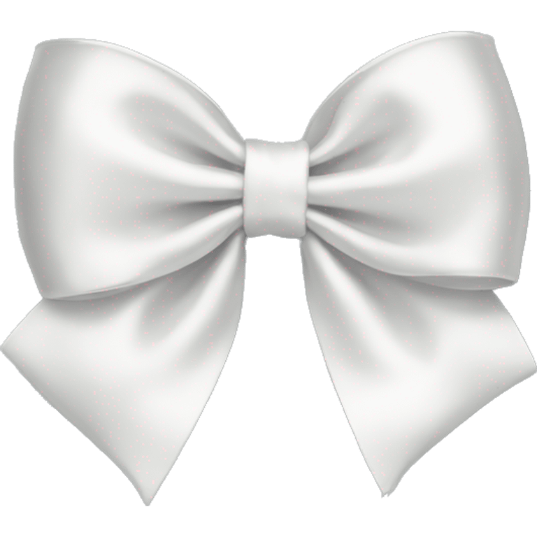 white satin bow emoji