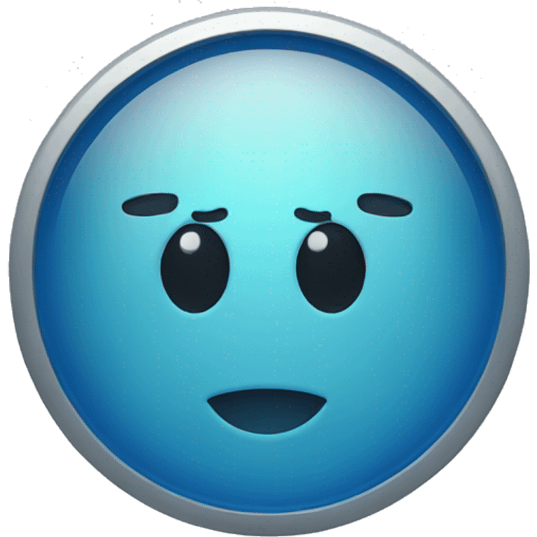 Round tick with blue emoji