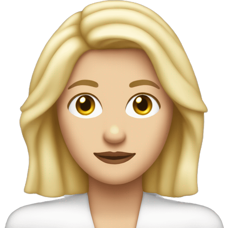 Blonde woman soft nice face with take that band logo and big lettERS spelling GILL emoji