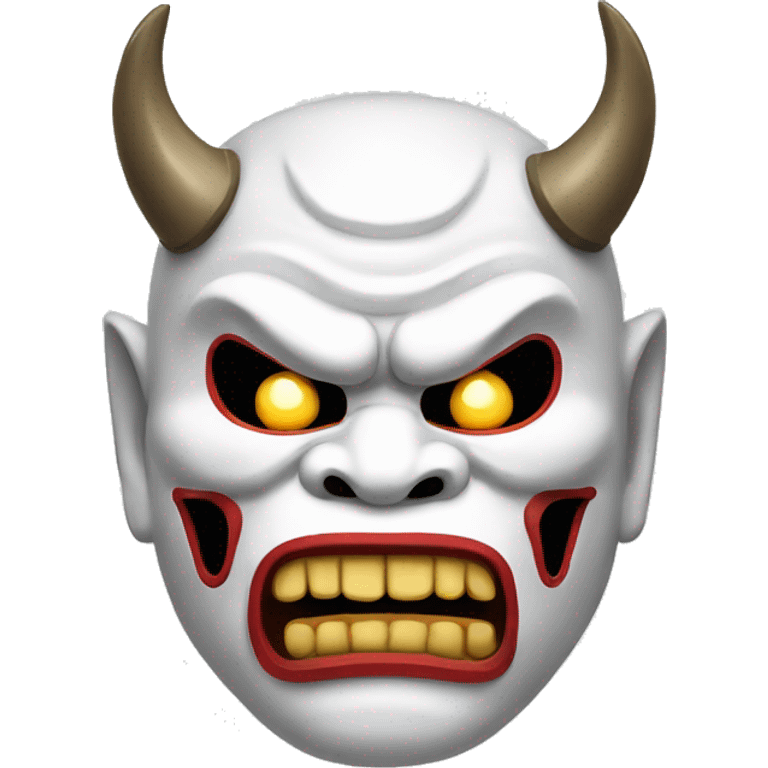 White Japanese Oni Mask emoji