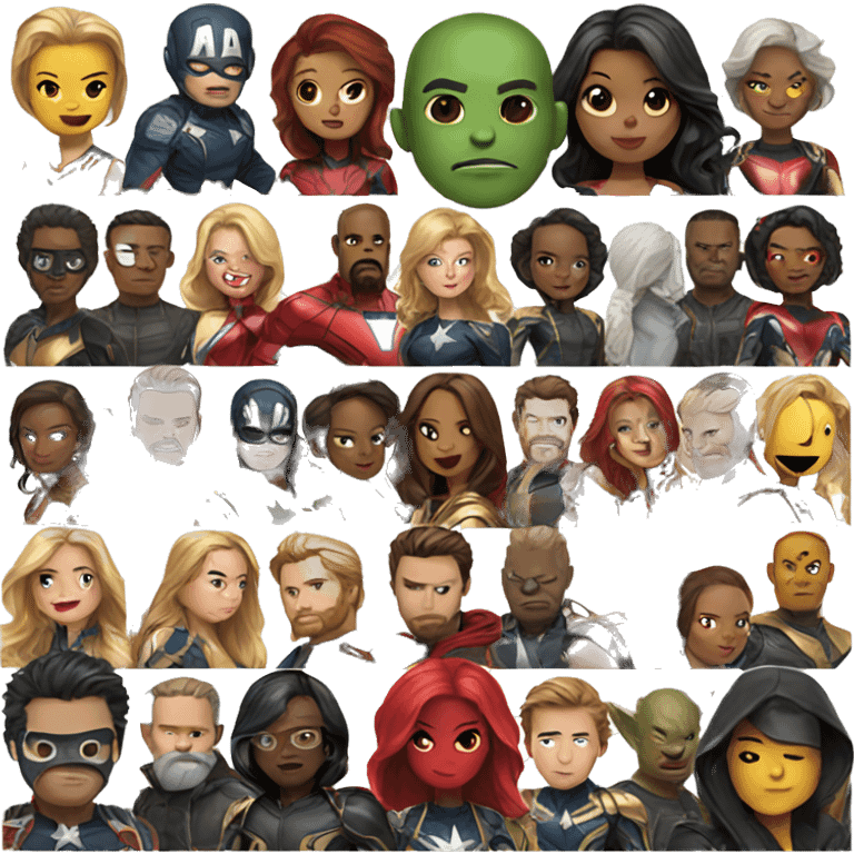 Marvel characters emoji