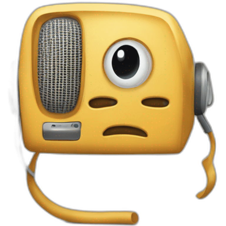 Chat qui écoute la radio emoji