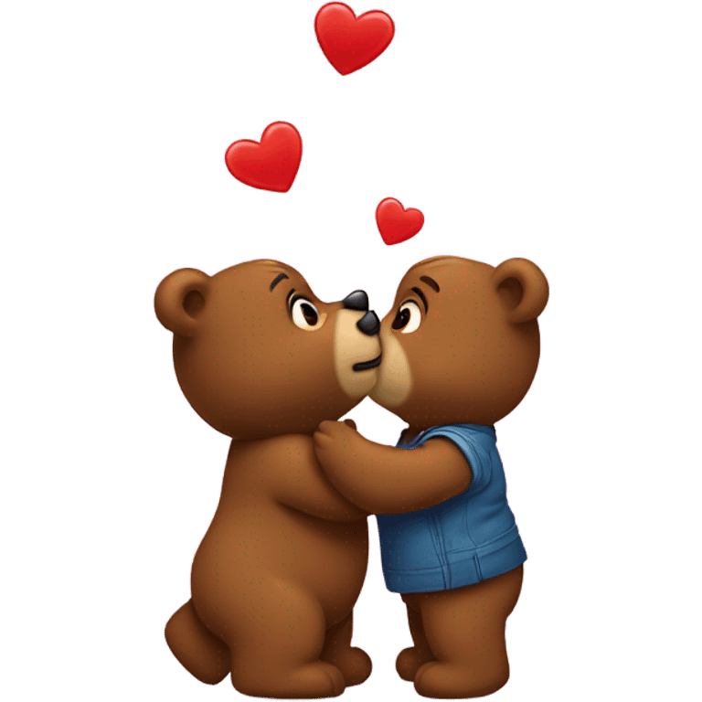 Kissing bears emoji