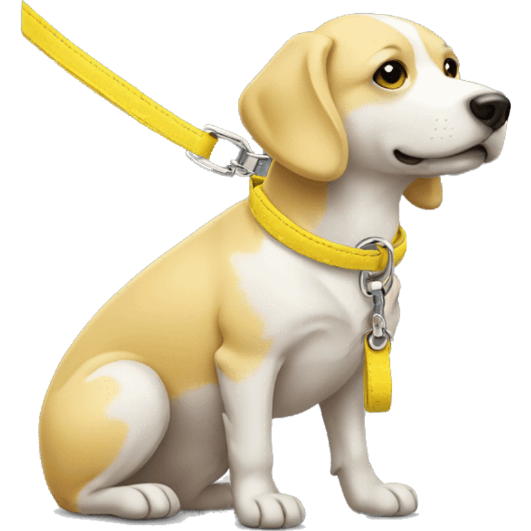 yellow comfortable dog leash emoji