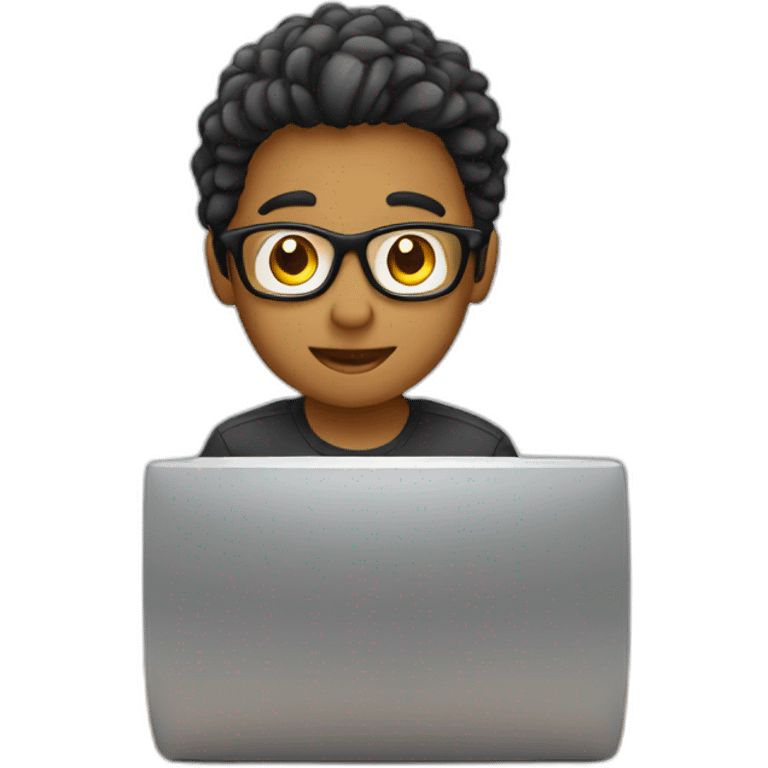 student at the computer emoji