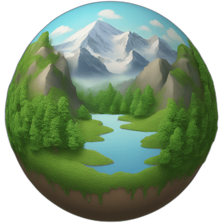 Bob ross globe emoji